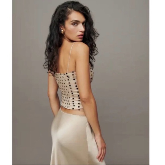 Reformation Amber Top Size 10 Swiss Dot - Picture 3 of 13